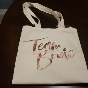 Team Bride Cream Tote Bag